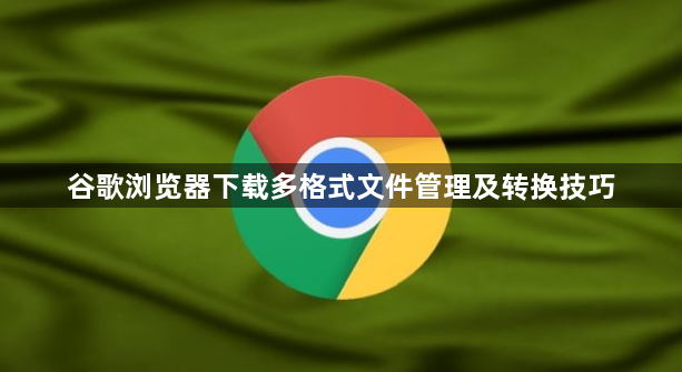 谷歌浏览器下载多格式文件管理及转换技巧1