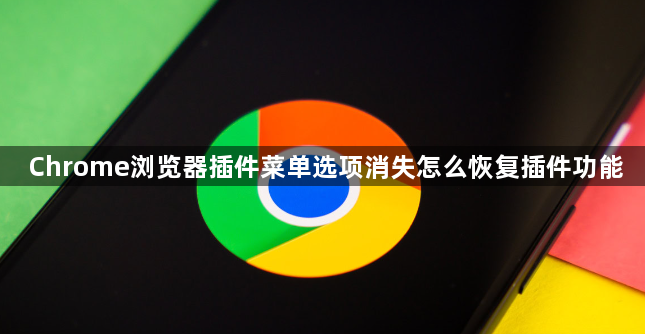 Chrome浏览器插件菜单选项消失怎么恢复插件功能1