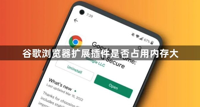 谷歌浏览器扩展插件是否占用内存大1