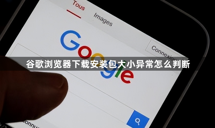 谷歌浏览器下载安装包大小异常怎么判断1