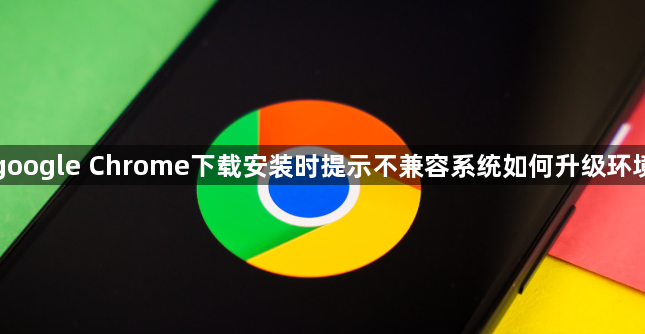 google Chrome下载安装时提示不兼容系统如何升级环境1