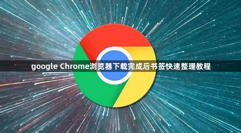 google Chrome浏览器下载完成后书签快速整理教程1