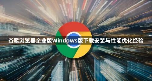 谷歌浏览器企业版Windows版下载安装与性能优化经验1