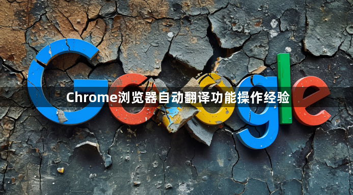 Chrome浏览器自动翻译功能操作经验1