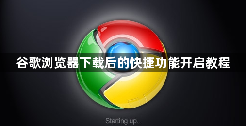 谷歌浏览器下载后的快捷功能开启教程1