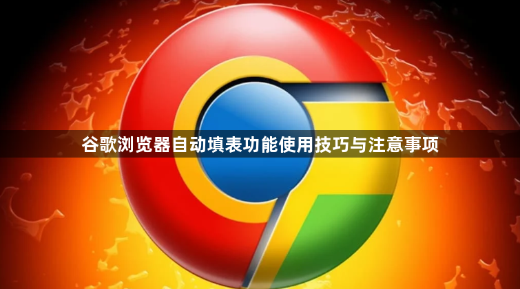 谷歌浏览器自动填表功能使用技巧与注意事项1