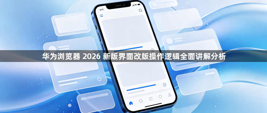 华为浏览器 2026 新版界面改版操作逻辑全面讲解分析1