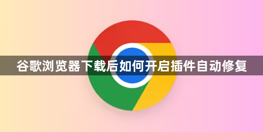 谷歌浏览器下载后如何开启插件自动修复1
