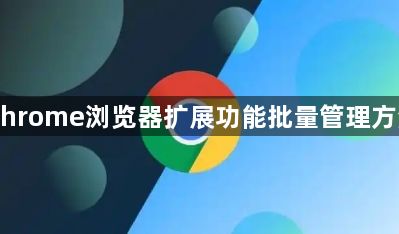 Chrome浏览器扩展功能批量管理方法1