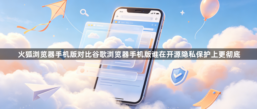 火狐浏览器手机版对比谷歌浏览器手机版谁在开源隐私保护上更彻底1