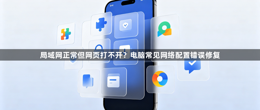 局域网正常但网页打不开?电脑常见网络配置错误修复1