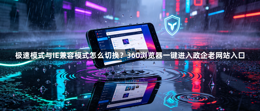 极速模式与IE兼容模式怎么切换？360浏览器一键进入政企老网站入口1