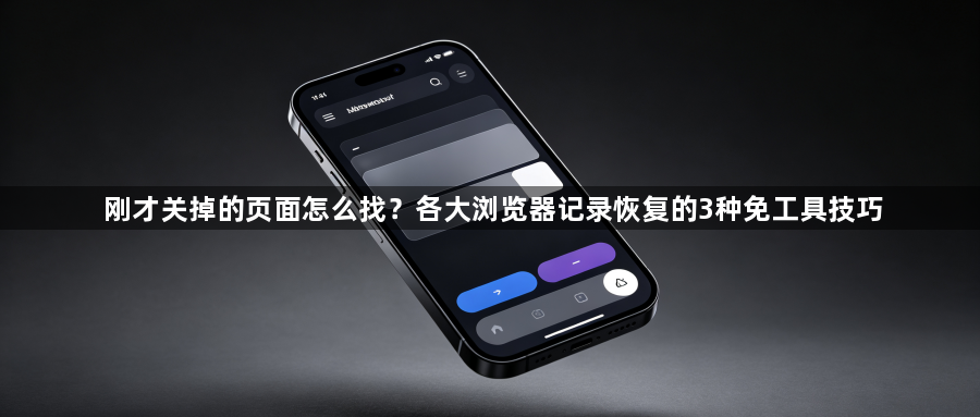 刚才关掉的页面怎么找？各大浏览器记录恢复的3种免工具技巧1