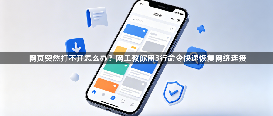 网页突然打不开怎么办？网工教你用3行命令快速恢复网络连接1