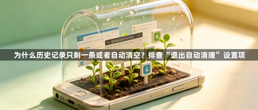 为什么历史记录只剩一条或者自动清空？排查“退出自动清理”设置项1