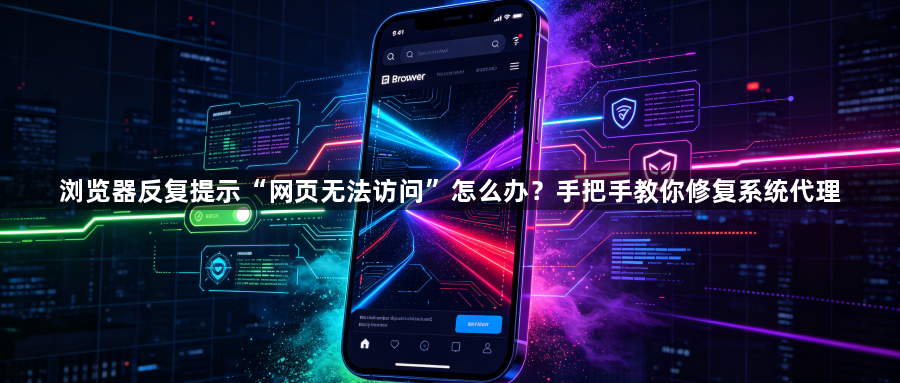 浏览器反复提示“网页无法访问”怎么办？手把手教你修复系统代理1