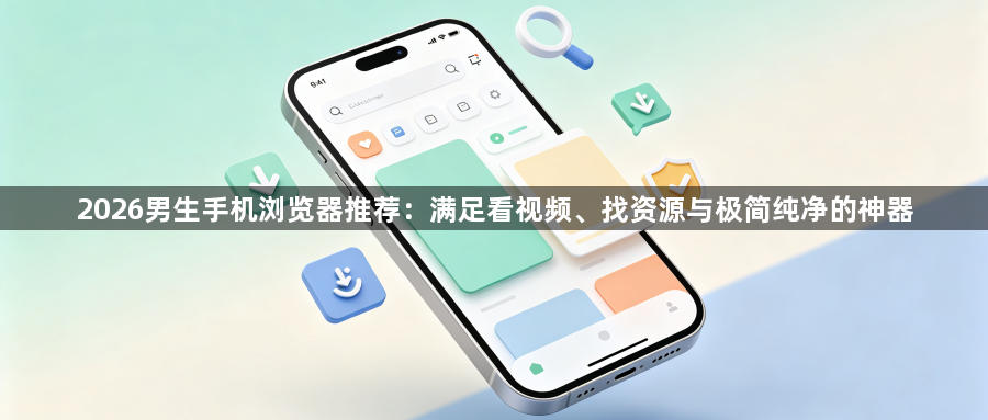2026男生手机浏览器推荐：满足看视频、找资源与极简纯净的神器1
