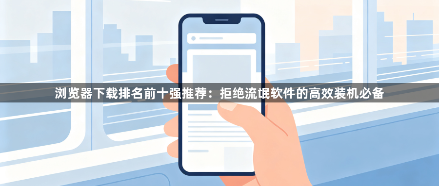 浏览器下载排名前十强推荐：拒绝流氓软件的高效装机必备1