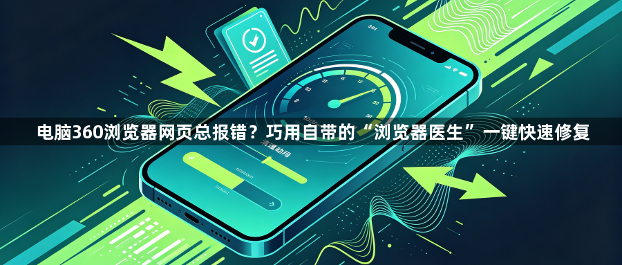 电脑360浏览器网页总报错？巧用自带的“浏览器医生”一键快速修复1