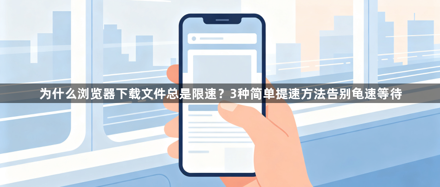为什么浏览器下载文件总是限速?3种简单提速方法告别龟速等待1