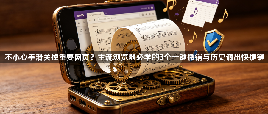 不小心手滑关掉重要网页？主流浏览器必学的3个一键撤销与历史调出快捷键1