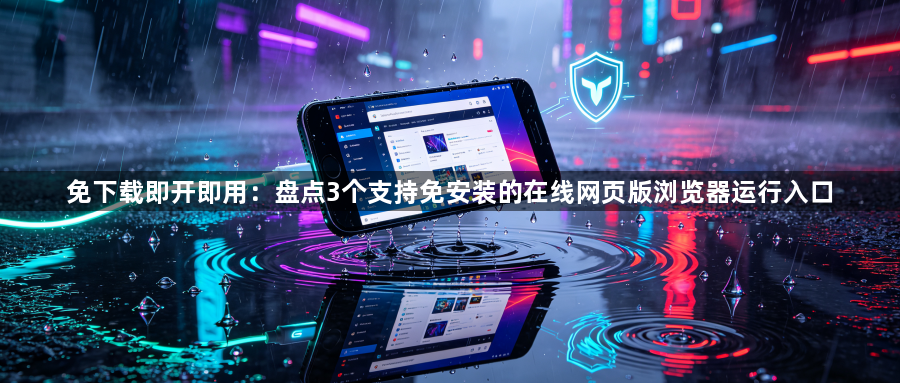 免下载即开即用：盘点3个支持免安装的在线网页版浏览器运行入口1