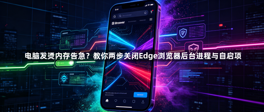 电脑发烫内存告急？教你两步关闭Edge浏览器后台进程与自启项1