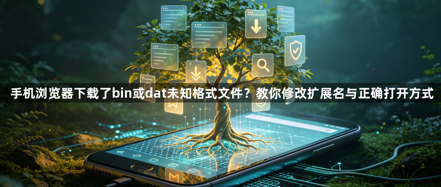 手机浏览器下载了bin或dat未知格式文件？教你修改扩展名与正确打开方式1