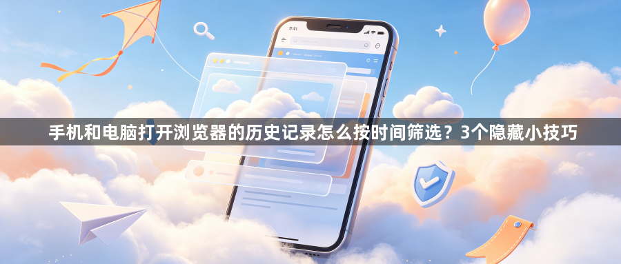 手机和电脑打开浏览器的历史记录怎么按时间筛选?3个隐藏小技巧1